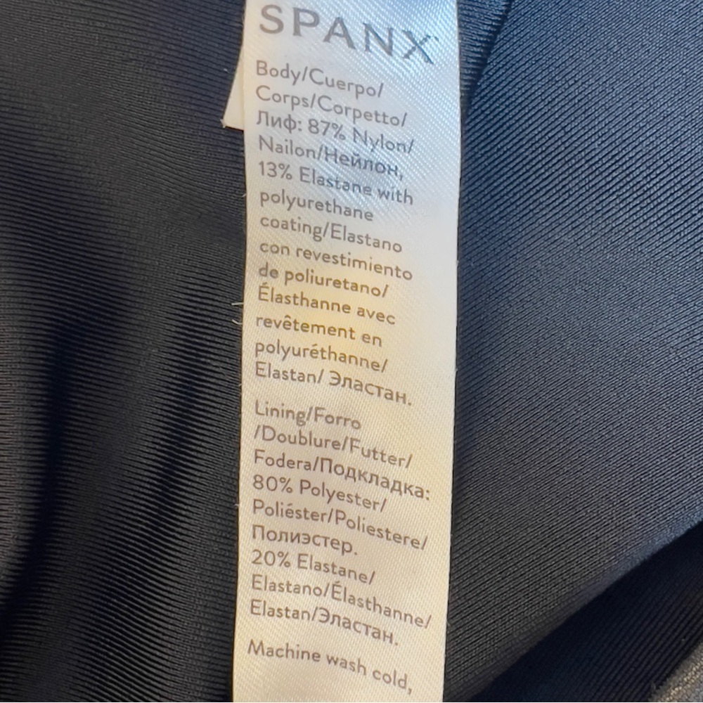 Spanx Faux Leather Moto Leggings Black High Waist Shaping Slimming Pants S/P - Picture 12 of 15